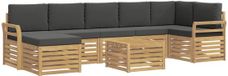 vidaXL - Buiten - bank - set - 8 - st - Wit - en - antracietkleurig - Polyester