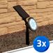 RexTech Solar éclairage de jardin - Pique 'Sunny' - Dual White - Lot économique de 3 pièces