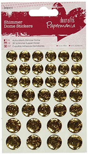 Papermania PMA 805916 Scrapbooking-stickers, goud, eenheidsmaat