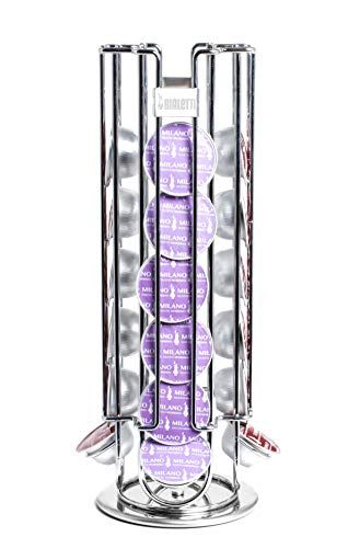 Bialetti Tower capsulehouder van staal met draaibare bodem, voor maximaal 28 bialetti-capsules