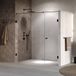 Brauer Void - Douchedeur - Helder Glas - 190 x 200 cm - Mat Zwart