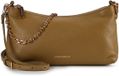 COCCINELLE Leren schoudertas Aura Mini Bag Grained Leather Seagrass kaki