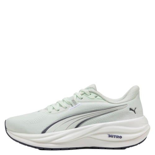 Puma Electrify Nitro mesh hardloopschoenen - mintgroen/donkerblauw