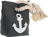 Item International Items Deurstopper Anker Blok - 1 kilo gewicht - met oppak lus - grijs - 13 x 20 cm