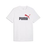PUMA Essentials 2 Colour No. 1 Logo T-shirt voor heren 3XL, White Red