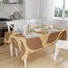 Bonamaison Tafelkleed, Anti-Mold, Sneldrogend, Waterdicht, 100% Polyester Tafellaken, Bruine tinten, 140 x 160 Cm