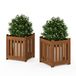 Furinno Tioman Hardhout Outdoor Lifestyle Bloembak, Set van 2 Naturel