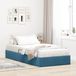 Prolenta Maison Exclusive Lit Ottoman de luxe, couleur bleu foncé, dimensions 90 x 190 cm, revêtement en velours