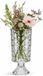 Alessandro vase à fleurs Genova - verre transparent travaillé - H23 cm