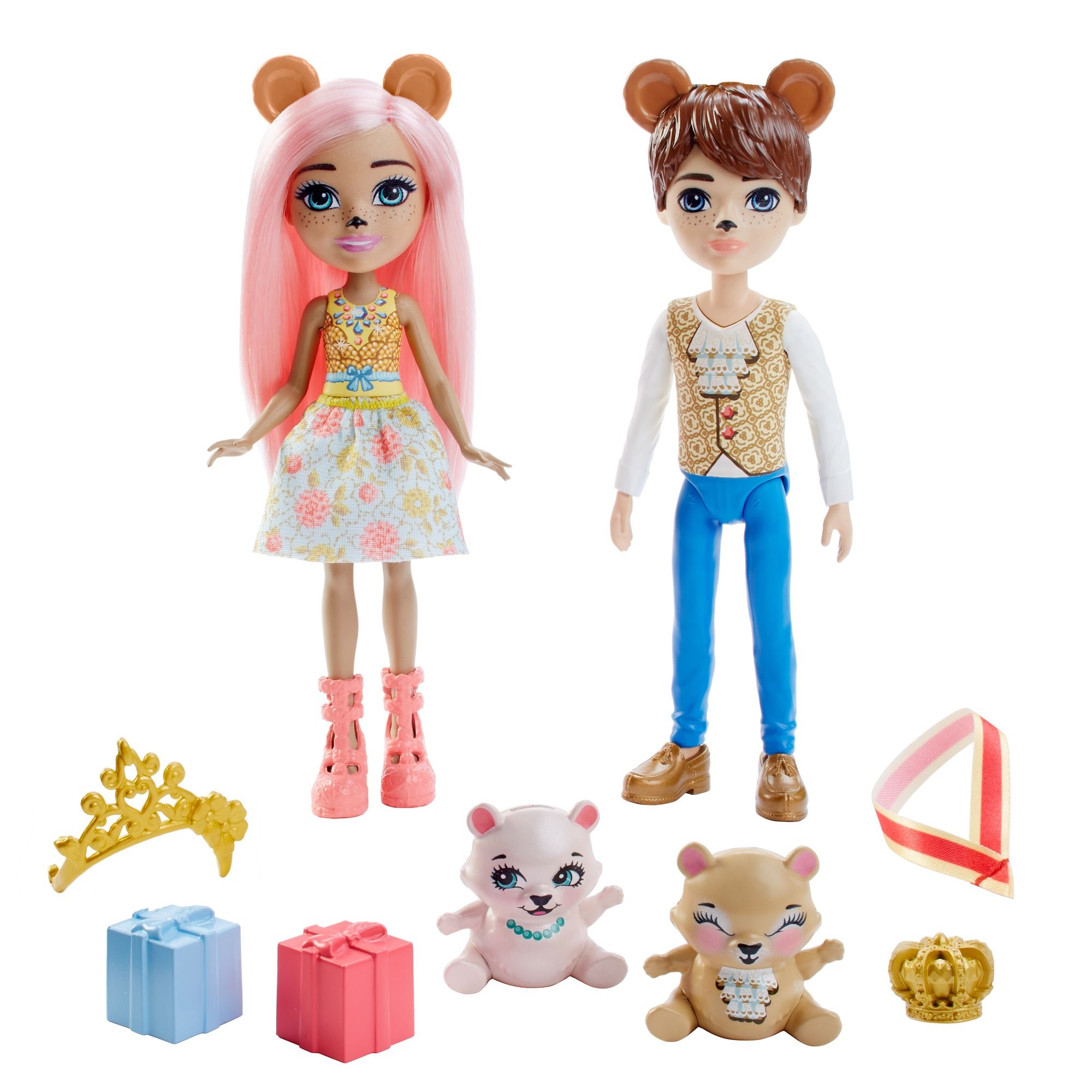 Enchantimals Storytelling Braylee Beer & Bannon Beer Fashion Dolls Set - 2 Dolls, Accessories Included - For Ages 4+