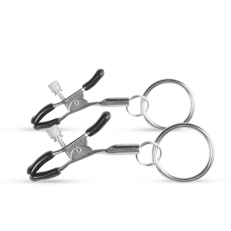 Easytoys Fetish Collection Metalen Tepelklemmen Met Ring - 8719497663095