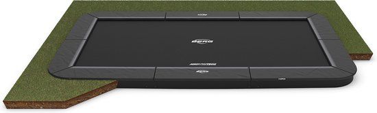 BERG SPORTS Flatground Champion Trampoline - 330 cm - Rechthoekig - Grijs