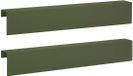 vidaXL Bordure de jardin - 2 pièces - 100 x 10 x 15 cm - Acier - Vert olive