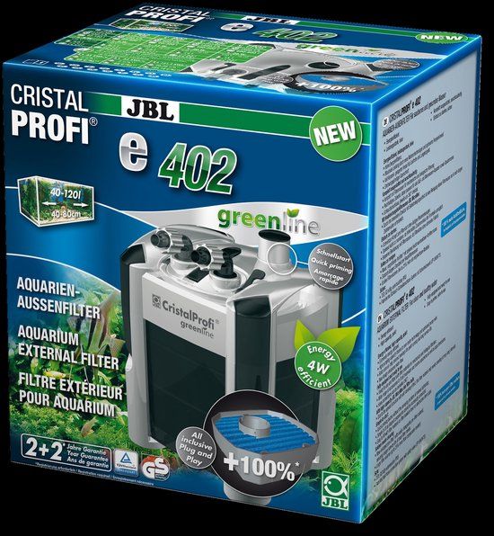 JBL CristalProfi e402 Greenline - Aquarium Filter - 450 l/h - 120 L