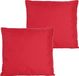 Anna's Collection Coussins d'extérieur - 2x - Rouge - 60 x 60 cm