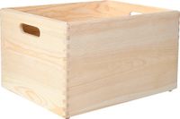 Creative Deco XXL Grande Boîte en Bois Coffre | 40 x 30 x 24 cm | avec Poignées | Noël, Cadeau de Noël