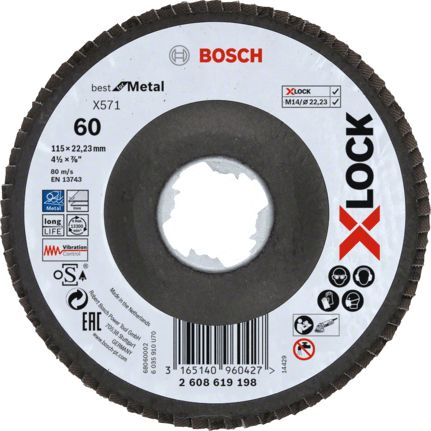 Bosch 2 608 619 198 Klepschijf 115 mm K 60 Staal