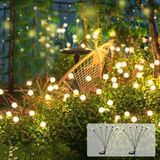 Merkloos Solar Tuinverlichting - Sfeerverlichting - 6 pots x 2 - vuurvliegjes - Zonne Energie - Waterdicht - Prikspots