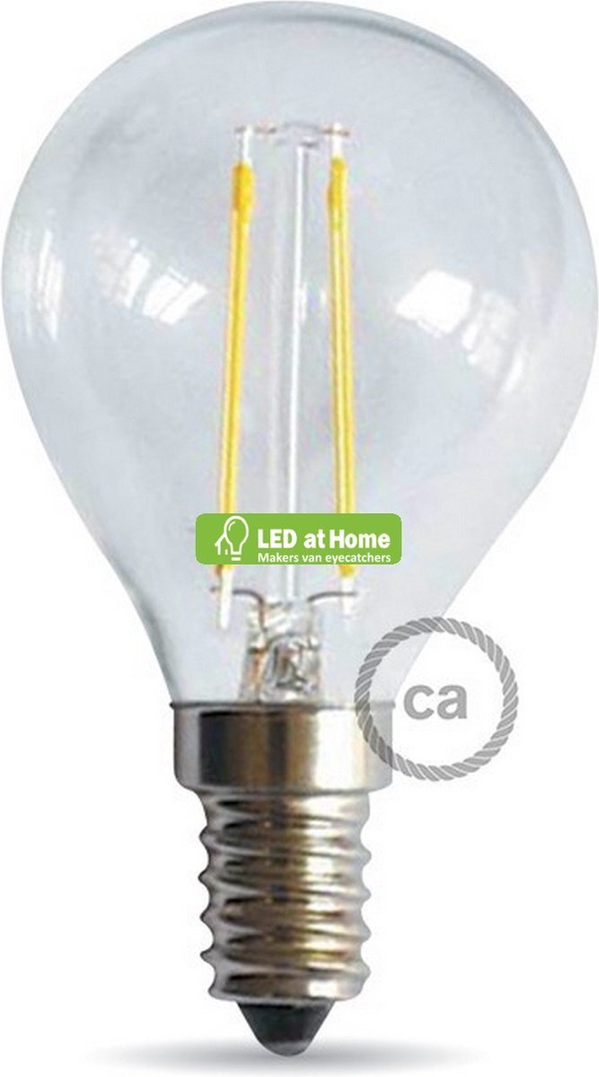 LEDatHOME - Gloeilamp filament Led Sphere 4W E14 Clear