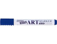 Kreul 90613 - Javana textiel artmarker, blauw, met universeel inzetbare penseelpunt ca. 1-3 mm, briljante stofstift voor lichte stoffen