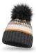 Vivisence Dames Wintermuts - Gebreid Met Wol En Grote Pompon Van Eco Vezels - Zachte Antistatische Fleecevoering Houdt Haar Glad En Biedt Warme Bescherming Op Koude Winterdagen - Donkergrijs
