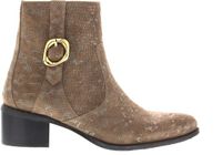 Floris van Bommel Dames Enkellaars Evi 05.14 Taupe Leer Maat 38