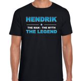 Bellatio Decorations Hendrik Voornaam cadeau - The man, The myth the legend - zwart - voor heren - verjaardag - vaderdag - pensioen - geslaagd - bedankt L