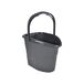 Emmer Kunststof Emmer met handvat, 15 l, antraciet