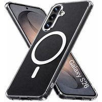 Phonillico® Coque pour Samsung Galaxy S26 - Silicone Transparent avec Cercle magnétique intégré