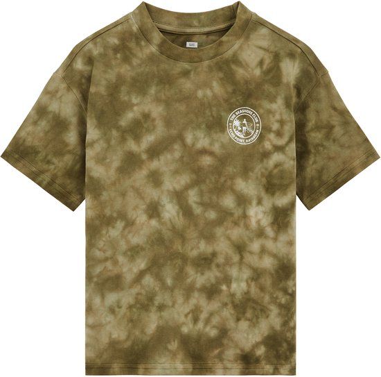 WE Fashion Jongens oversized T-shirt met tie-dye en print