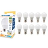 LED-lamp, standaard A60, E27-fitting, 12 W, natuurlijk wit licht 4000 K, bundel van 200°, verpakking van 10 lampen