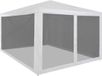 vidaXL Partytent met 4 mesh zijwanden 4x3 m - Wit
