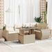 Maison Exclusive - Ensemble de meubles de jardin 6 pièces avec canapé et coussins, beige, en polyrotin