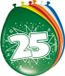 Folat Verjaardag leeftijd ballonnen 25 jaar - 16x - multi - 25 cm