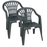 Gerimport Tuinstoelen - Donkergroen - 2 Stuks