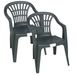 Gerimport Fauteuils de jardin - Vert foncé - 2 Pièces