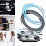 Merkloos Houder voor auto met elektrische zuignap Vacuüm Magneet 360° draaibaar Compatibel met MagSafe Sterke vacuümzuignap Mobiele telefoonhouder voor iPhone en Android