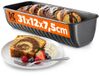 KADAX Koninklijke cakevorm, 31 x 7,5 x 12 cm bakvorm, blik met antiaanbaklaag, klaprozen, brood, pastei, onderhoudsvriendelijk (halfrond)