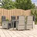 Prolenta Maison Exclusive Tuinset voor buiten, 7-delig, met kussens, grijs, van polyrotan