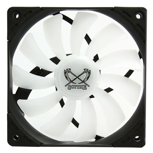 Scythe SU1225FD12HR-RN - Ventilator - Zwart, Wit