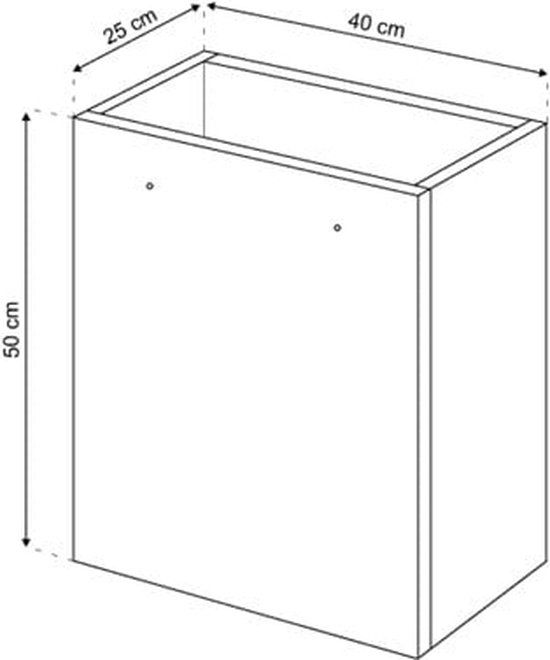 Maxaro Modulo Toiletmeubel 40 cm Lichtgrijs Beton Natuursteen Wastafel