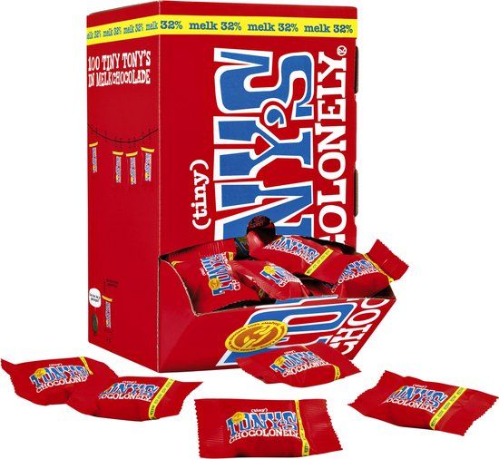 Tony's Chocolonely Tiny Tony's Melk Chocolade - 900g (100 stuks)
