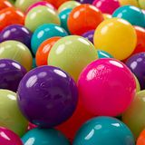 KiddyMoon Ballenbak ballen voor Kinderen Ø7 cm met 700 Stuks - Lichtgroen Geel Turkoois Oranje Donkerroze Violet