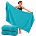 Komfortec Set van 2 Handdoeken 80x200 cm - 100% Katoen - Turquoise