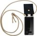 Cadorabo Hoesje geschikt voor Samsung Galaxy S10 4G in GLANZEND BRUIN - Silicone Mobiele telefoon ketting beschermhoes met gouden ringen, koordriem en afneembare etui
