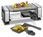 Merkloos Raclette grill gourmetstel - Raclette voor 2 personen - Marmeren plaat - 2 pannetjes en 2 spatels