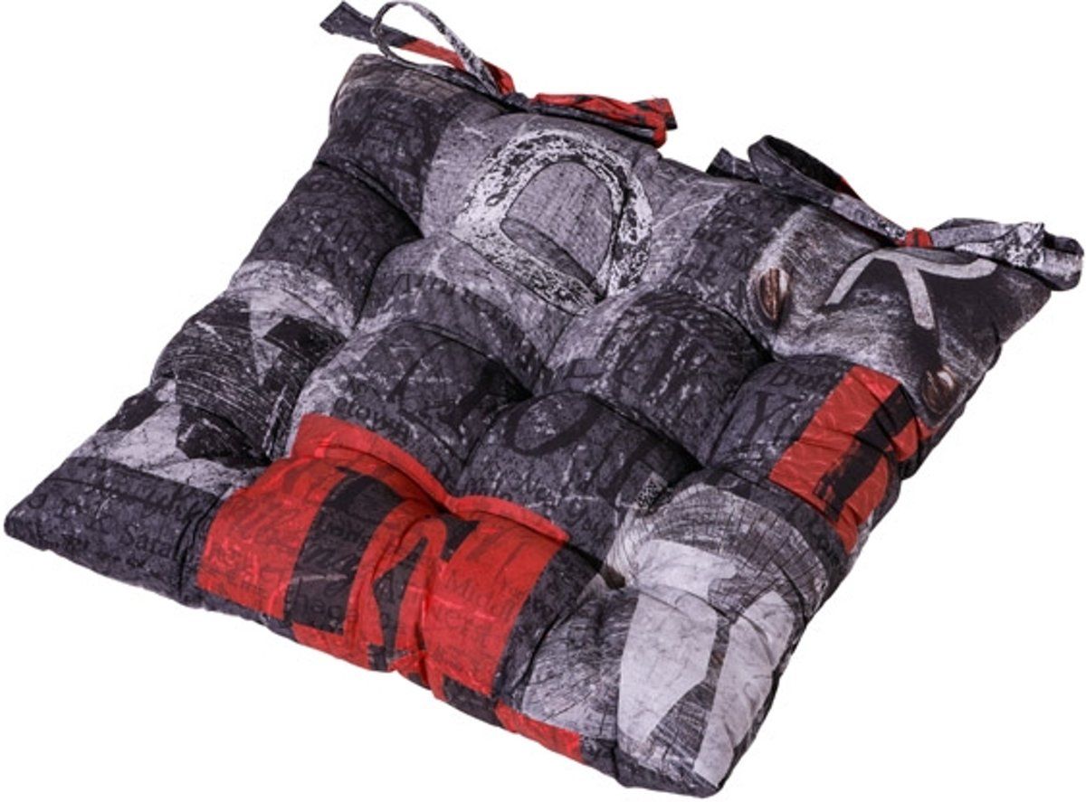 Madison bistro tuinkussen New york 46x46 cm - rood