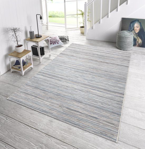 Bougari Vloerkleed - Lotus - Licht grijs blauw - 160x230cm - In&Outdoor - Geweven