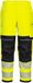 Portwest PW3 Vlamvertragende Modaflame Hi-Vis dames werkbroek FR409 - Geel/Zwart - 28