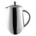 Café Olé BFD Cafetière, 18/10 roestvrijstalen dubbelwandige behuizing en gaasfilter, satijnglans, 1500 ml (10 espressokopjes of 6 mokken)